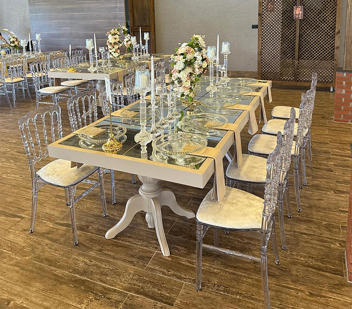 Plexiglass Chair Rental | Plexiglass Table Rental
