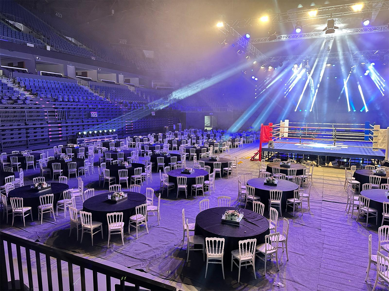 We Provided Table and Chair Rental Service for Sinan Erdem Sports Hall Boxing Tournament